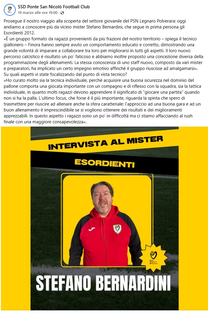 Intervista Stefano Bernardini