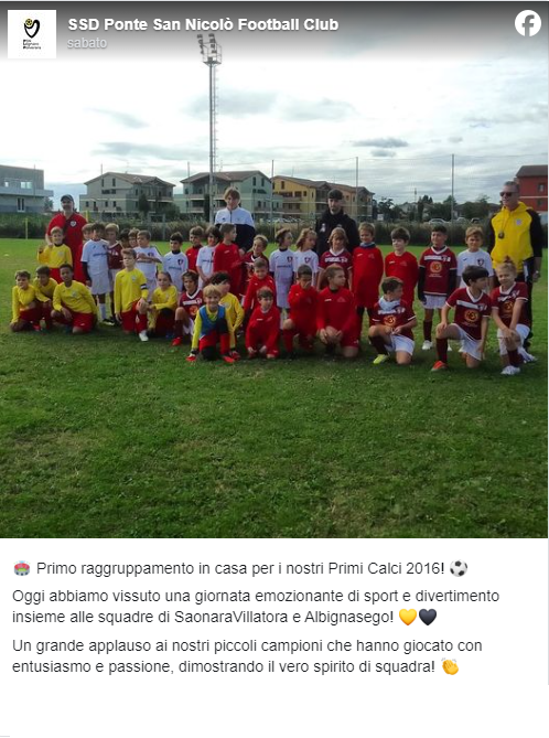 Primo raggruppamento primi calcio 2016